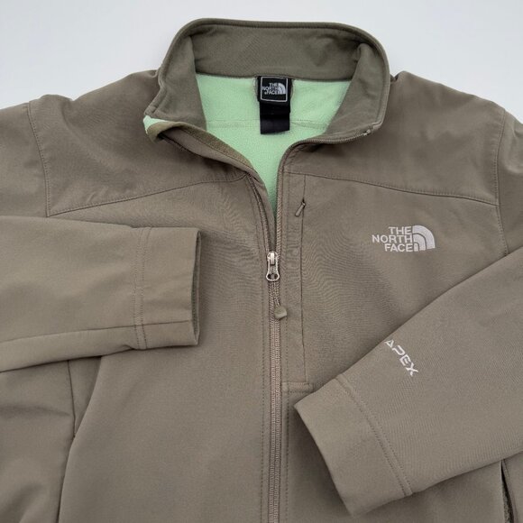 The North Face Apex Softshell Jacket Women’s L Sage Green Windproof Outdoor Coat - Picture 1 of 10